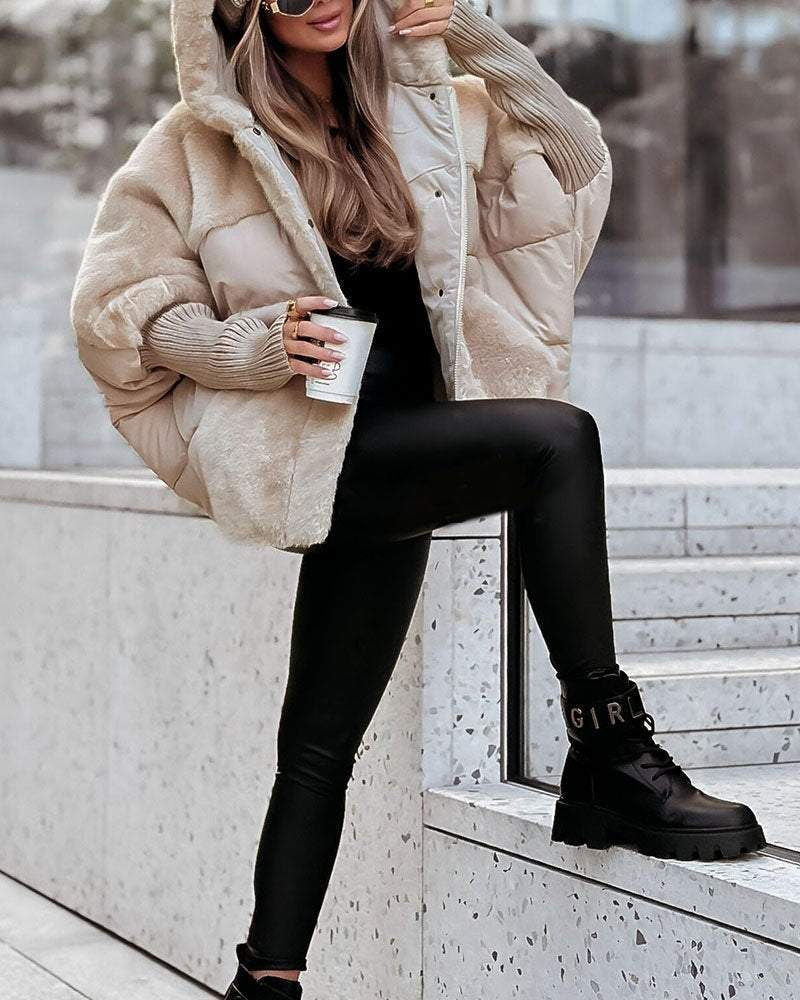 Manteau Oversize pour Femmes avec Capuche | Thermo Chaud