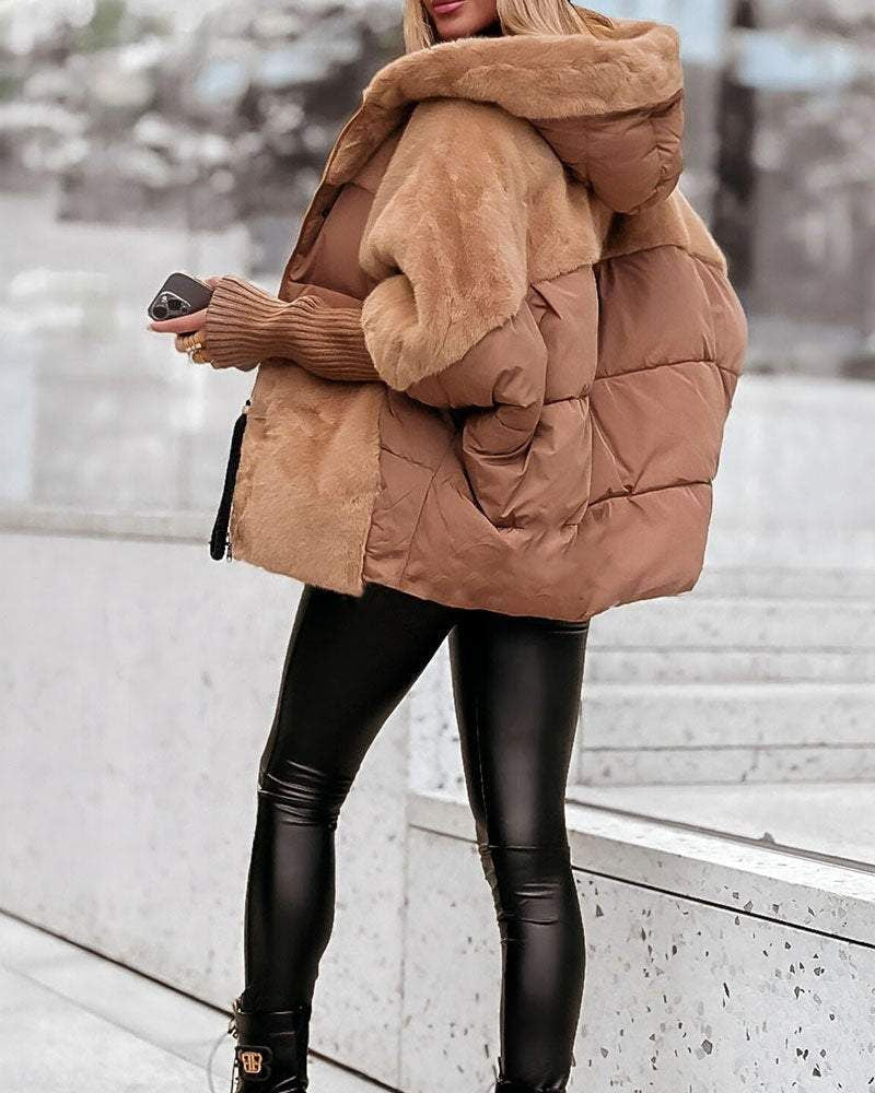 Manteau Oversize pour Femmes avec Capuche | Thermo Chaud