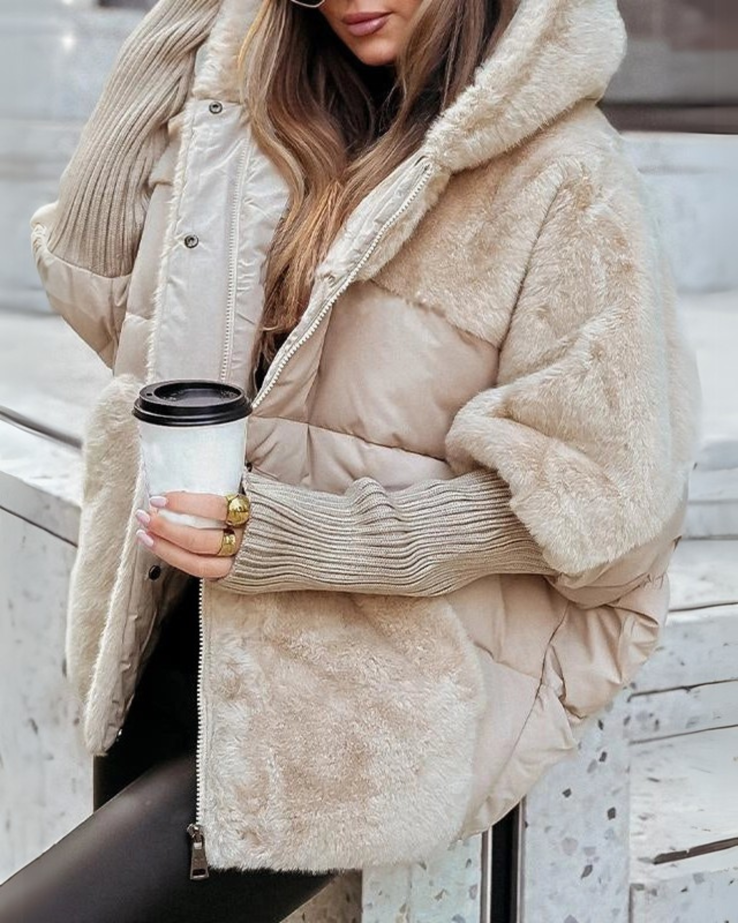 Manteau Oversize pour Femmes avec Capuche | Thermo Chaud