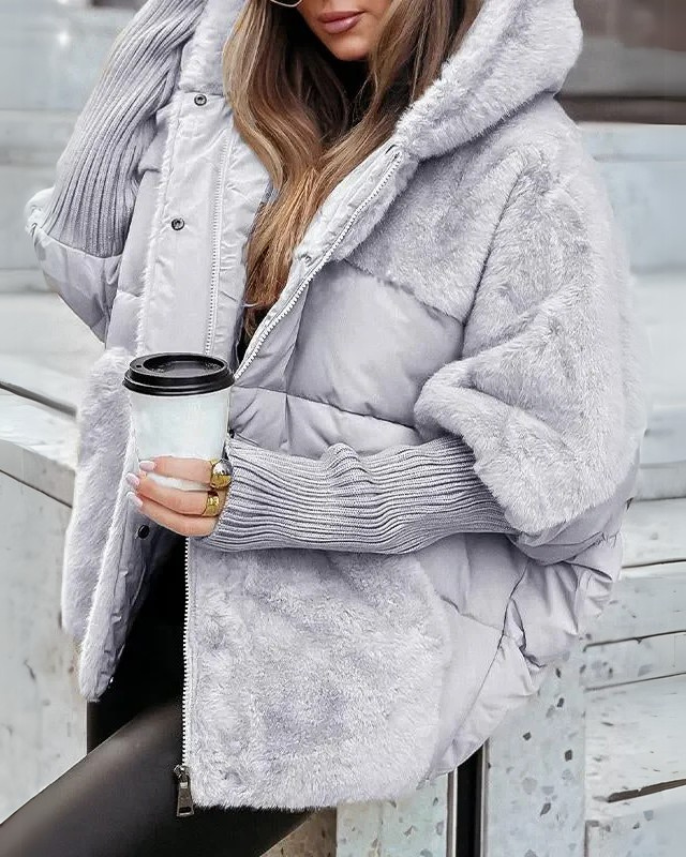 Manteau Oversize pour Femmes avec Capuche | Thermo Chaud