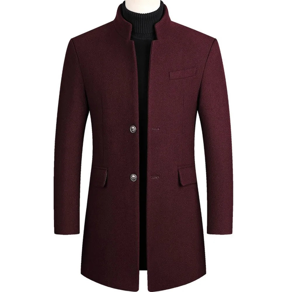 Heren Slim Fit Jas met Elegante Snit en Tijdloze Uitstraling