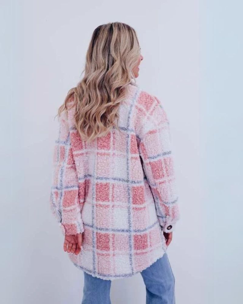 Dames Gezellige Geruite Jas | Warm & Stijlvol