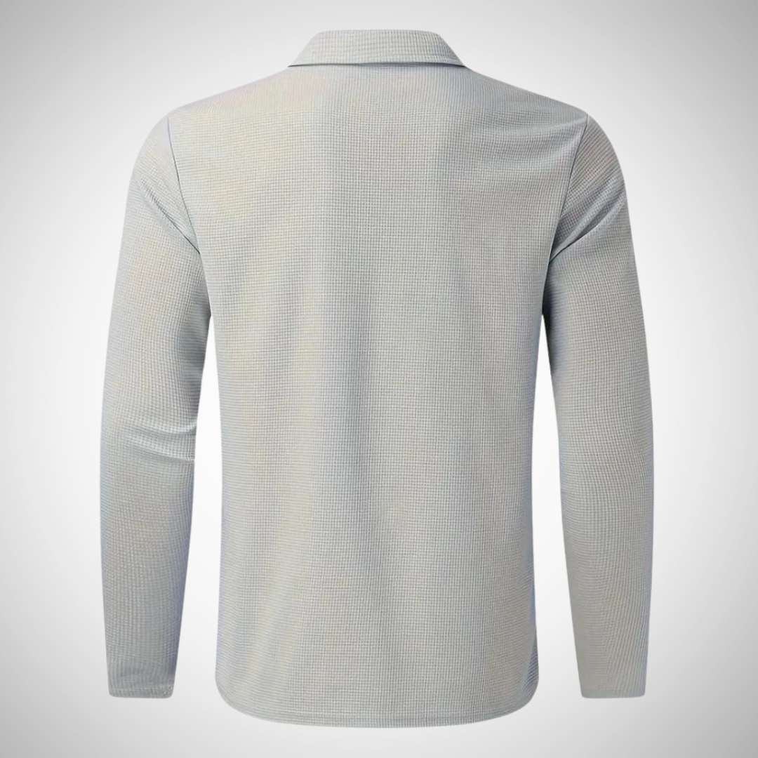 Heren Slim Fit Rits Cardigan met Geribbelde Boorden en Strakke Afwerking