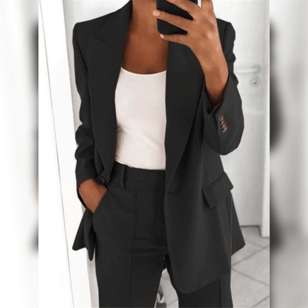 Sophia - Dames Elegante Tweedelige Blazer en Broek Set