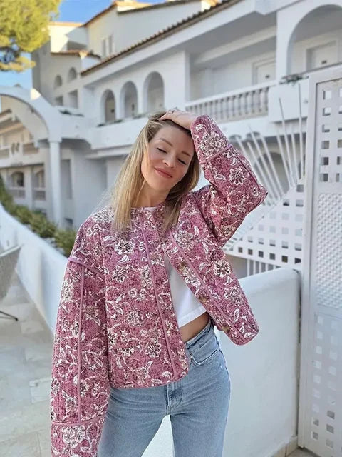 Hazel - Gewatteerde Boho Jas, Casual en Trendy Snit