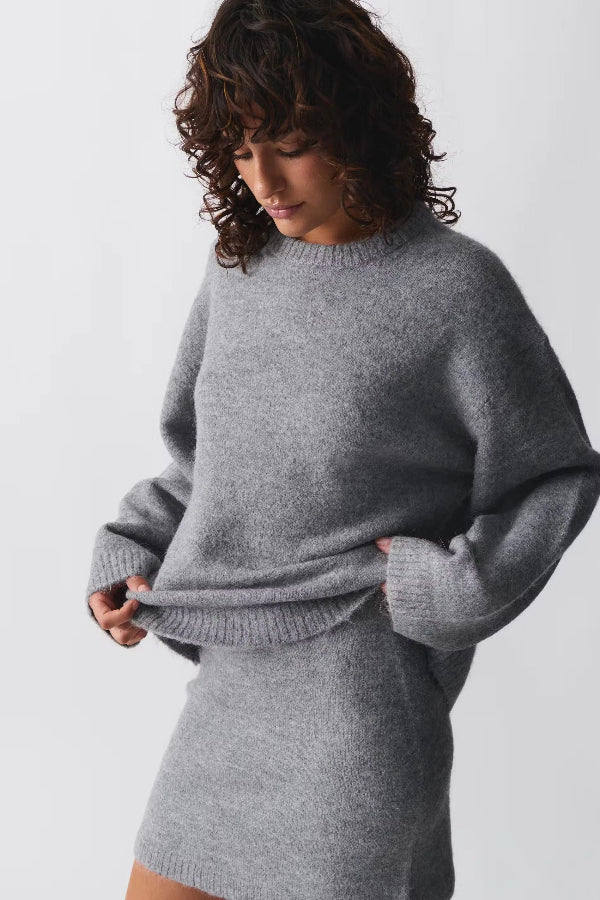 Damski Oversizeowy Sweter w Splot Żebrowany | Ciepły i Przytulny